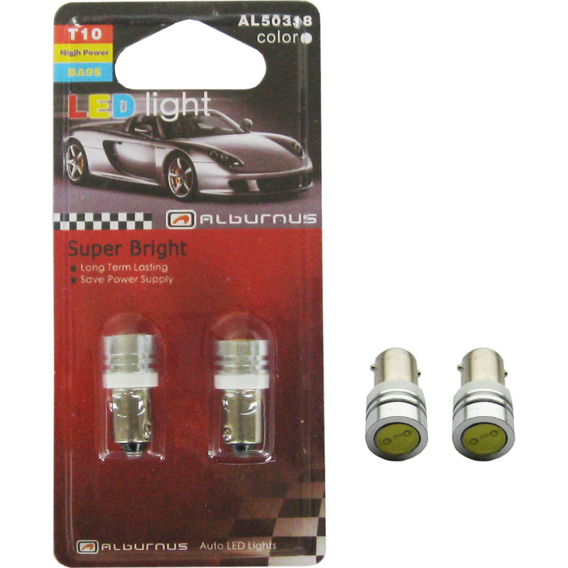 [AL50318] LEMPUTĖS T10 LED 1SMD BA9S 12V (2VNT)