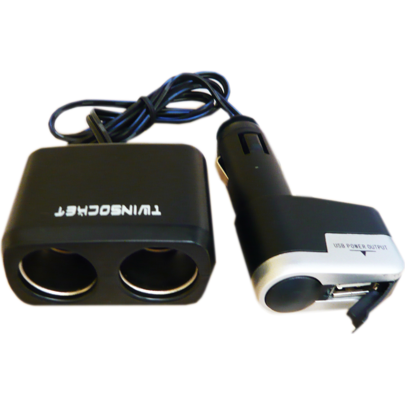 [51833] SKIRSTYTUVAS 2 LIZDŲ 12V USB