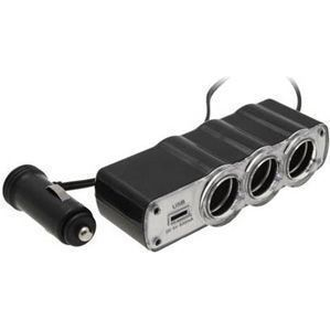 [51835] SKIRSTYTUVAS 3 LIZDŲ 12V USB 1A