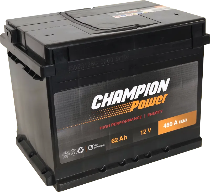 [ACP62R] AKUMULIATORIUS CHAMPION POWER 12V/62AH/480A EN