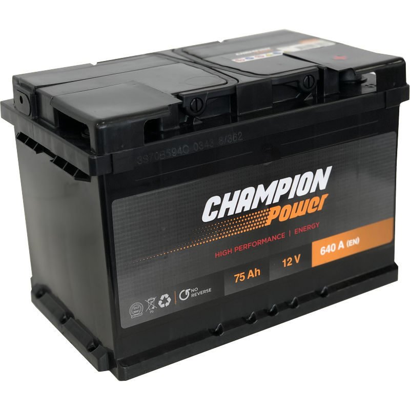 [ACP75R] AKUMULIATORIUS CHAMPION POWER 12V/75AH/640A EN