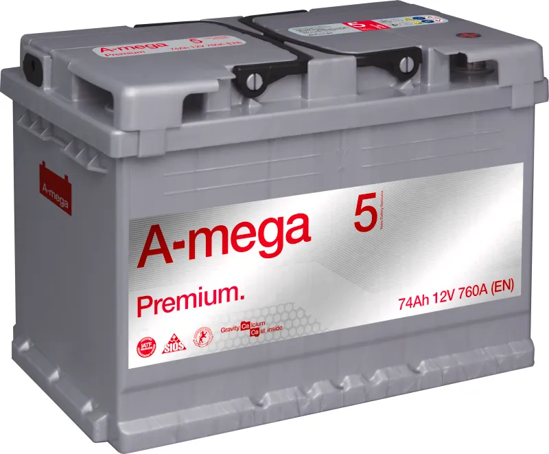 [5MP74R] A-MEGA PREMIUM 12V/74AH/760A EN
