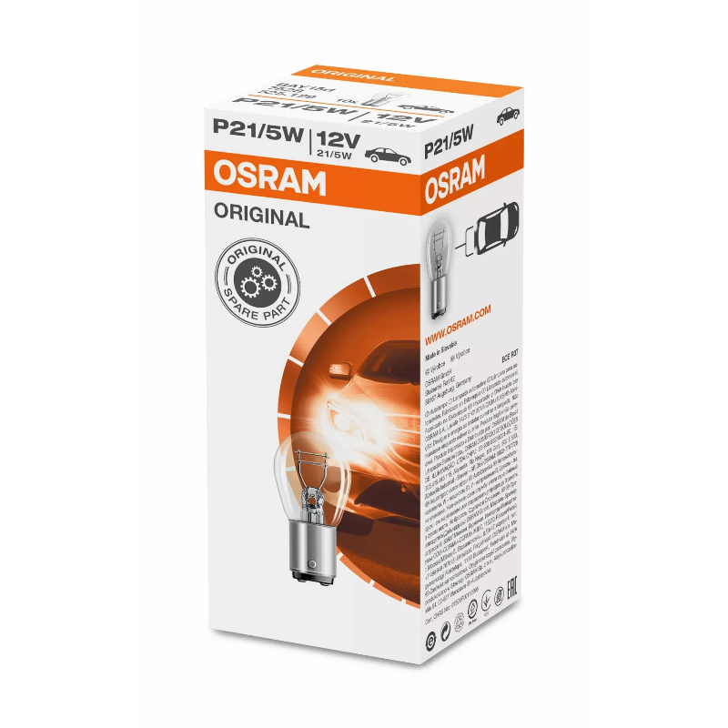 [OS-7528] OSRAM LEMPUTĖS P21/5W 12V BAY15D UNV1