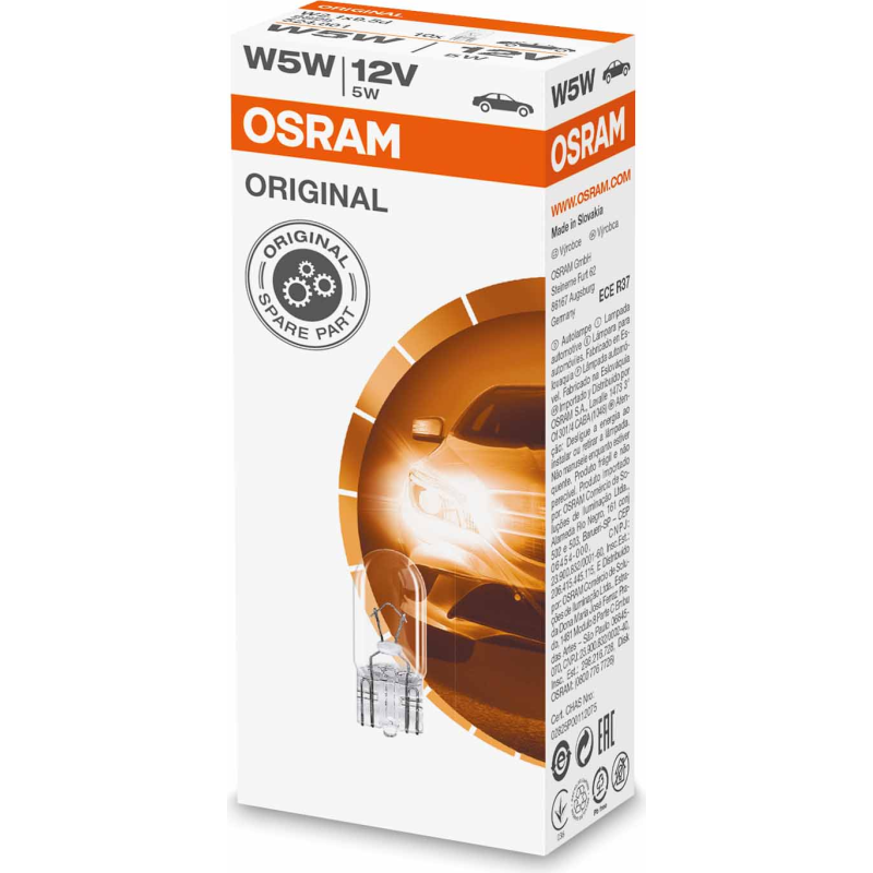 [OS-2825] OSRAM LEMPUTĖS W5W 12V W2.1X9.5D UNV1