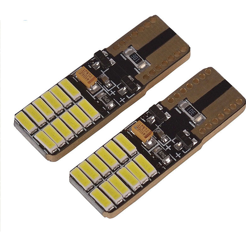 [AL50383] LEMPUTĖS W5W T10 LED 24SMD CANBUS 12V (2VNT)