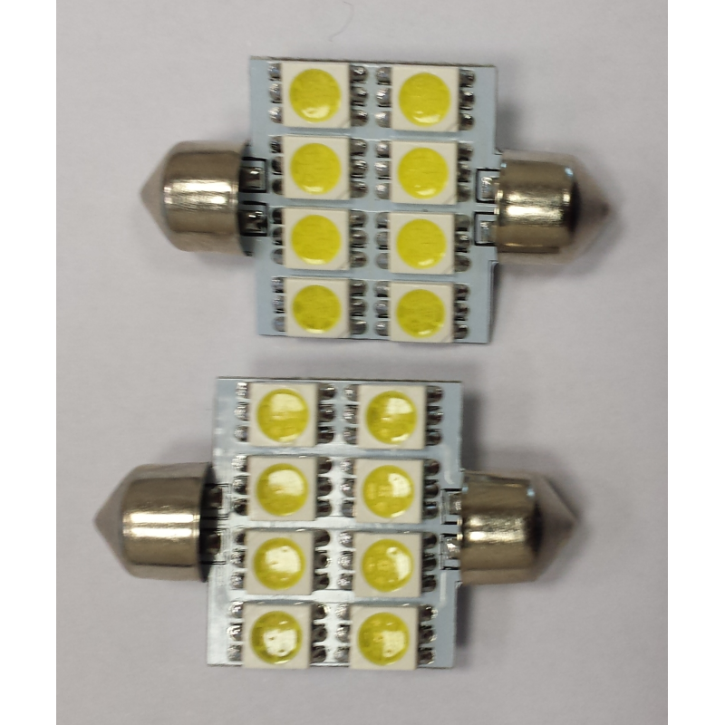[AL50387-36] LEMPUTĖS C5W T11 LED 8SMD 36MM 12V (2VNT)