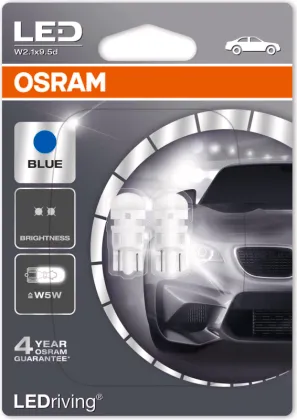 [OS-2880BL-02B] OSRAM LEMPUTĖS LED 1W 12V W2.1X9.5D5XB