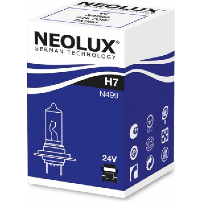 [NO-N499A] NEOLUX LEMPUTĖS H7 70W 24V PX26D 10X10X1
