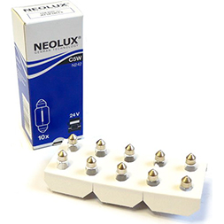 [NO-N242] NEOLUX LEMPUTĖS C5W 24V SV8.5-8 5XFS10