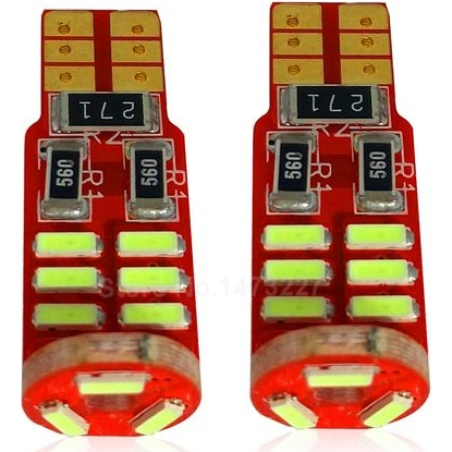 [AL50424] LEMPUTĖS W5W T10 LED 15SMD CANBUS 12V (2VNT)