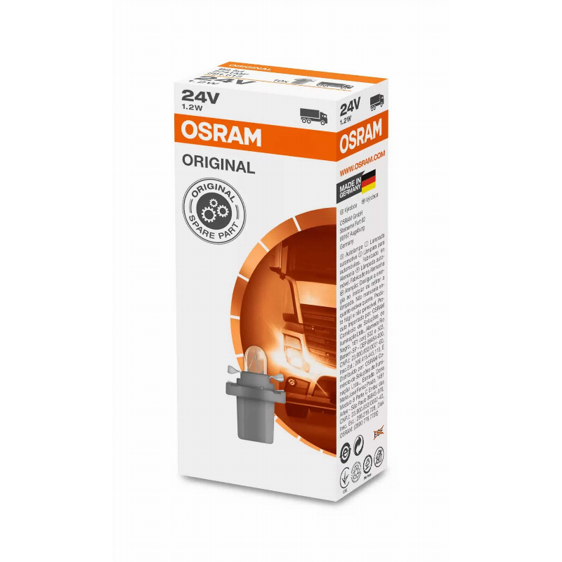 [OS-2741MF] OSRAM LEMPUTĖS 1,2W 24V B8.5D