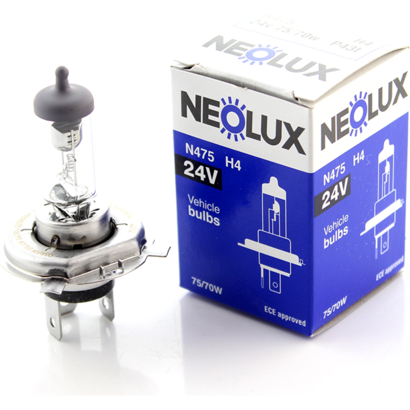 NEOLUX LEMPUTĖS H4 75/70W 24V P43T 10X10X1
