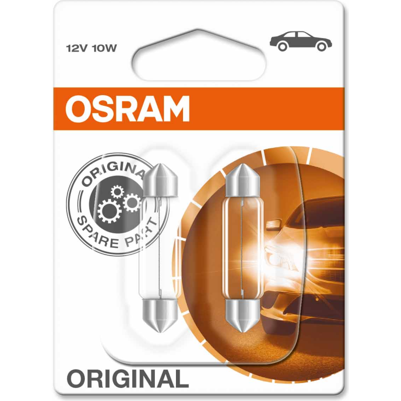 [OS-6411-02B] OSRAM LEMPUTĖS 10W 12V SV8.5-8 10XBLI2