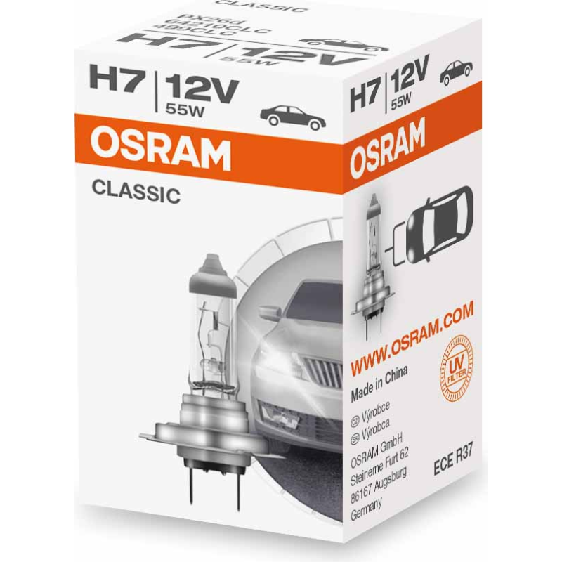 [OS-64210CLC] OSRAM LEMPUTĖS CLASSIC H7 55W 12V PX26D