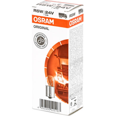 [OS-5627] OSRAM LEMPUTĖS R5W 24V BA15S 5XS10 1A