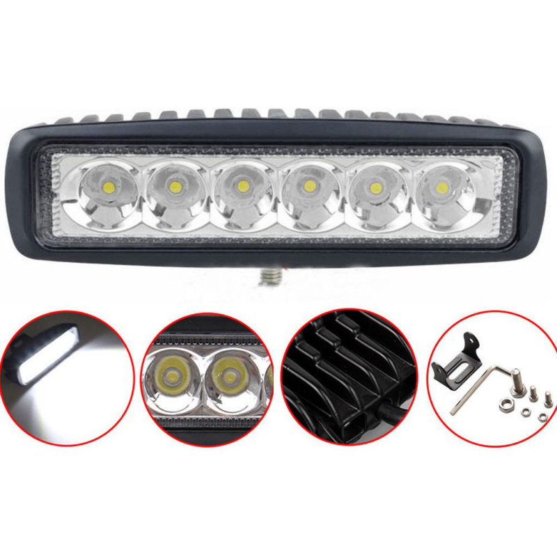 [L5018L] PAPILDOMAS TOLIMAS LED ŽIBINTAS 18W 6LED 9-30V