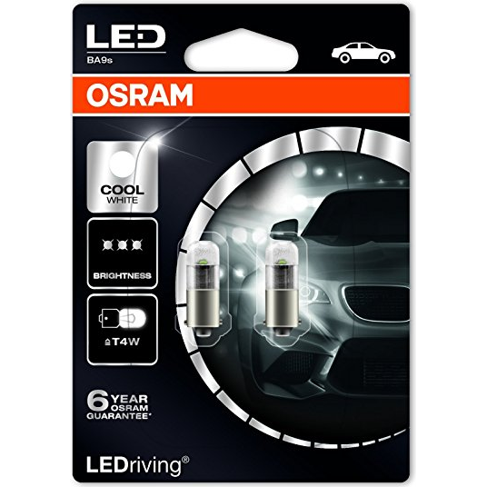 [OS-3850CW-02B] OSRAM LEMPUTĖS 1W 12V BA9S  5XBLI2 4K