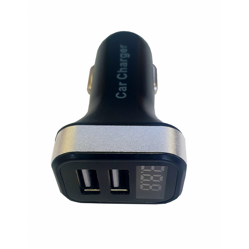 [WF025] ĮKROVIKLIS SU 2 USB 12V-24V 2.1A + 1A IR SROVĖS INDIKATORIUMI