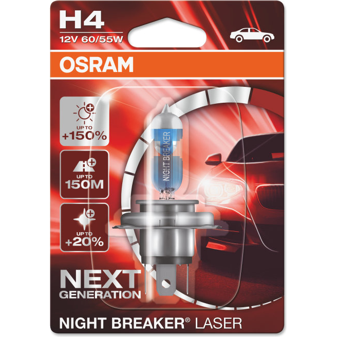 OSRAM LEMPUTĖS H4 60/55W 12V P43T BLI1 DK