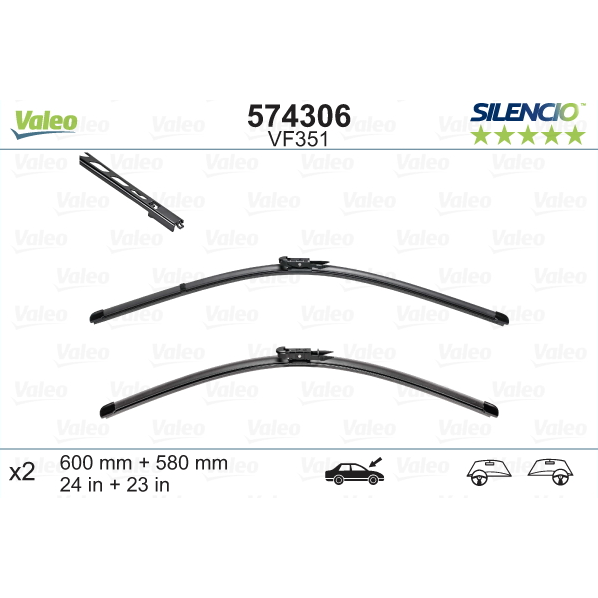 [S574306] VALEO SILENCIO VALYTUVAI FLAT BLADE