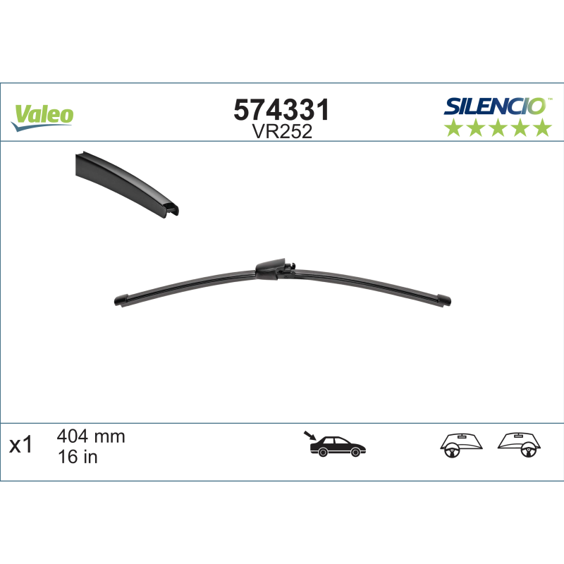 [S574331] VALEO SILENCIO VALYTUVAI SKODA, VW TYL