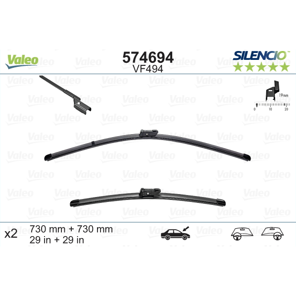 [S574694] VALEO SILENCIO VALYTUVAI FORD FOCUS FLAT BLADE