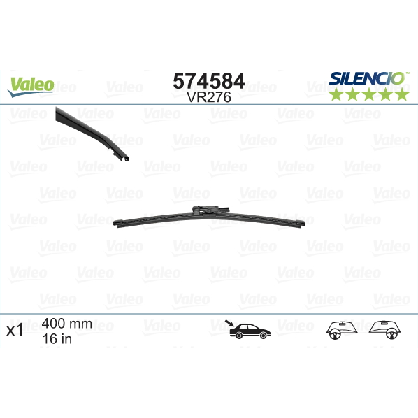 [S574584] VALEO SILENCIO VALYTUVAI FIAT, MERCEDES-BENZ, OPEL, PORSCHE TYL