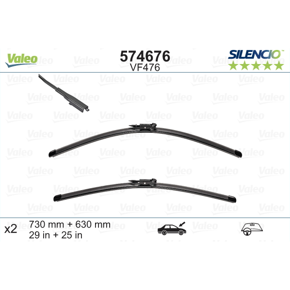 [S574676] VALEO SILENCIO VALYTUVAI FORD FLAT BLADE