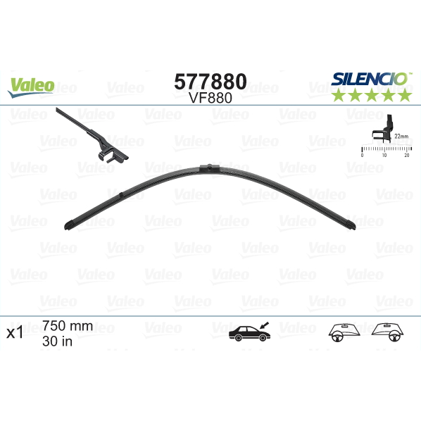 [S577880] VALEO SILENCIO VALYTUVAI AUDI FLAT BLADE