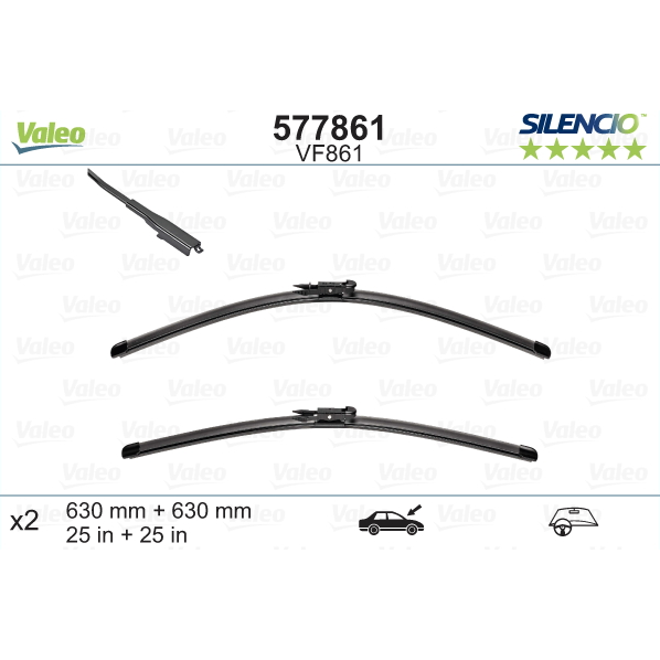 [S577861] VALEO SILENCIO VALYTUVAI IVECO DAILY FLAT BLADE