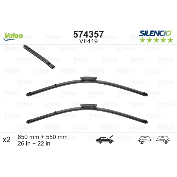 [S574357] VALEO SILENCIO VALYTUVAI RENAULT FLAT BLADE