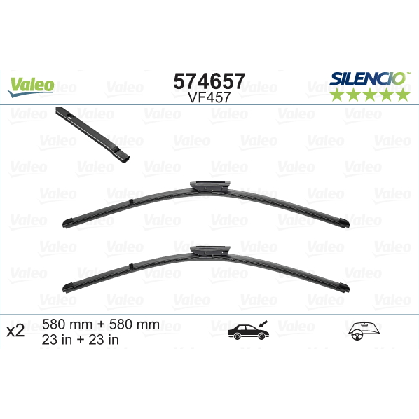 [S574657] VALEO SILENCIO VALYTUVAI SAAB 9-5 FLAT BLADE
