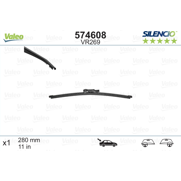 [S574608] VALEO SILENCIO VALYTUVAI INFINITI, MINI, MERCEDES-BENZ, BMW TYL