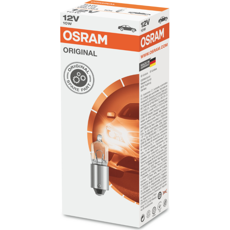 [OS-64132] OSRAM LEMPUTĖS H6W 12V 1A BAX9S 5XFS10