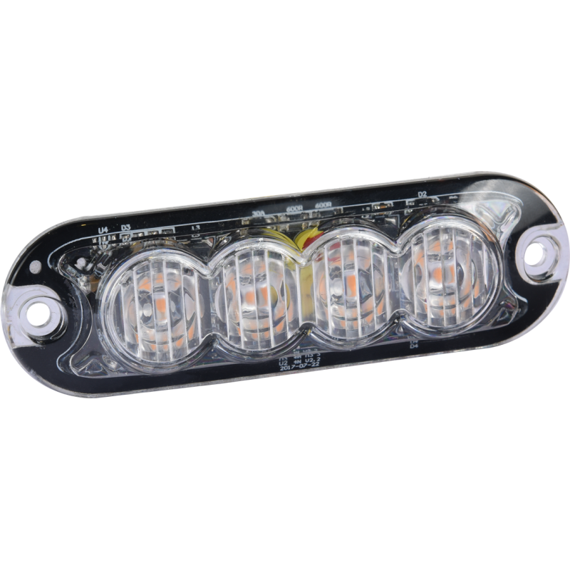 [L5173-4] AMBER (GELTONA) LED LEMPOS 3W 4LED 12-24V