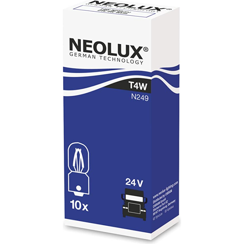 [NO-N249] NEOLUX LEMPUTĖS T4W 24V BA9S