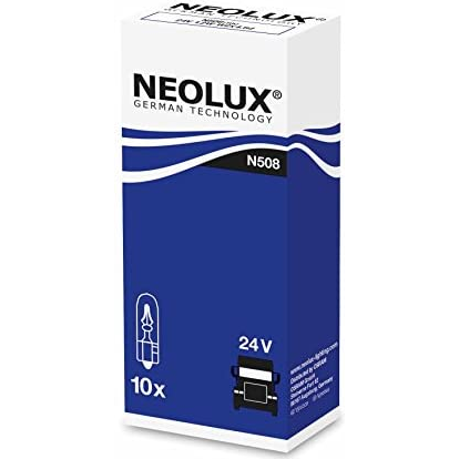 [NO-N508] NEOLUX LEMPUTĖS 1,2W 24V W2X4.6D 5XFS10