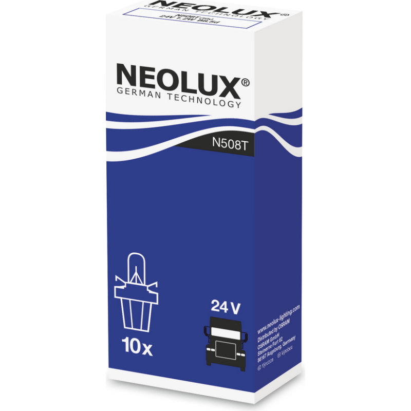 [NO-N508T] NEOLUX LEMPUTĖS 1,2W 24V B8.5D 5XFS10