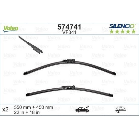 [S574741] VALEO SILENCIO VALYTUVAI  FLAT BLADE