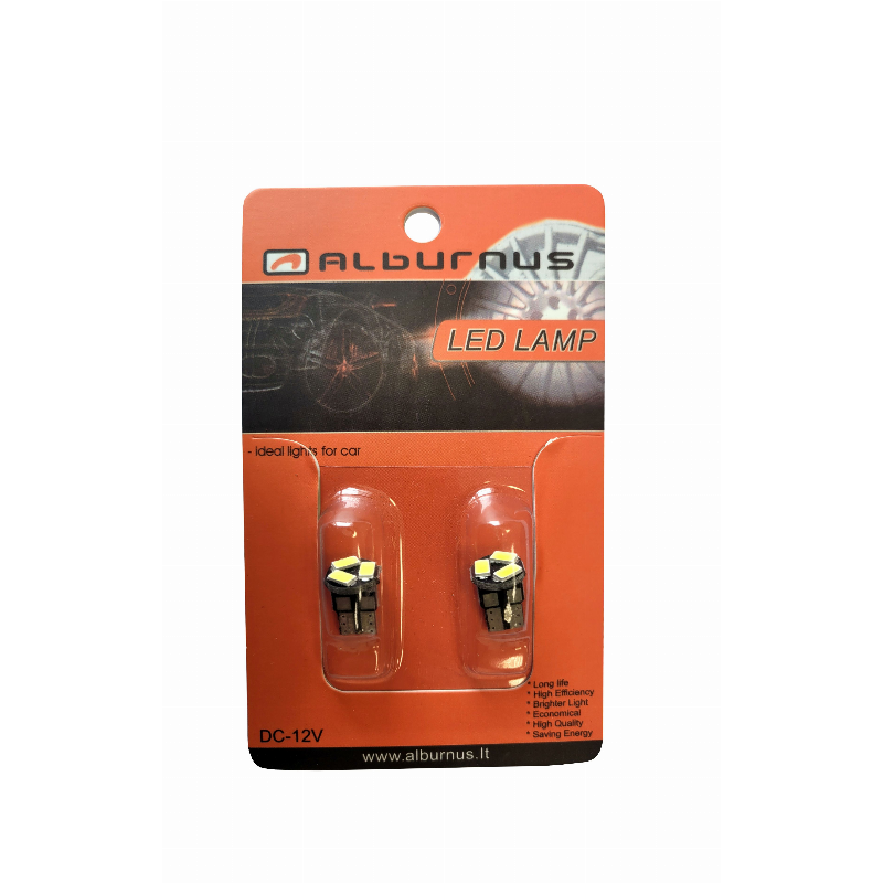 [AL50455] LEMPUTĖS W5W T10 LED 3SMD 12V (2VNT)