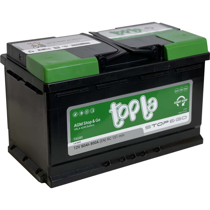 [TTAGM80R] BATTERY TOPLA  AGM STOP &amp; GO