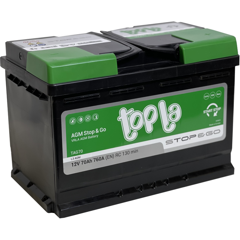 [TTAGM70R] BATTERY TOPLA AGM STOP & GO