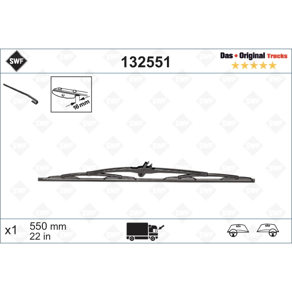 [T132551] VALEO VALYTUVAI TRUCKS WIPER BLADE