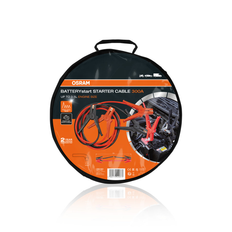 [OS-OSC160A] OSRAM AKUMULIATORIAUS UŽVEDIMO LAIDAI 300A 6/12V