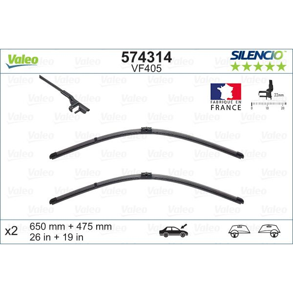 [S574314] VALEO SILENCIO VALYTUVAI FLAT BLADE