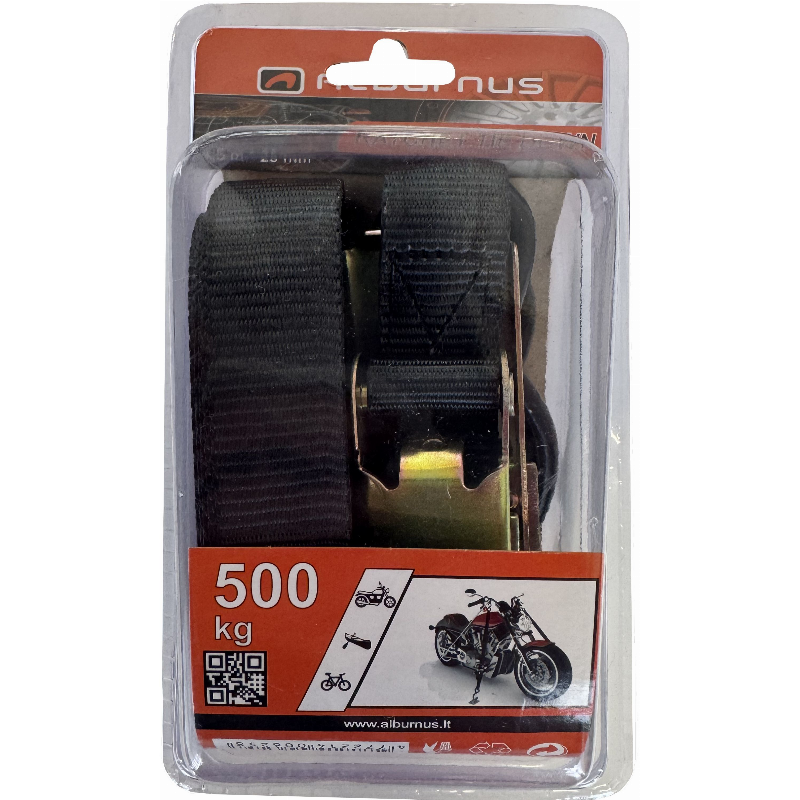 [ST-217BK] KROVINIO TVIRTINIMO JUOSTA JUODA 25MM*4,5M