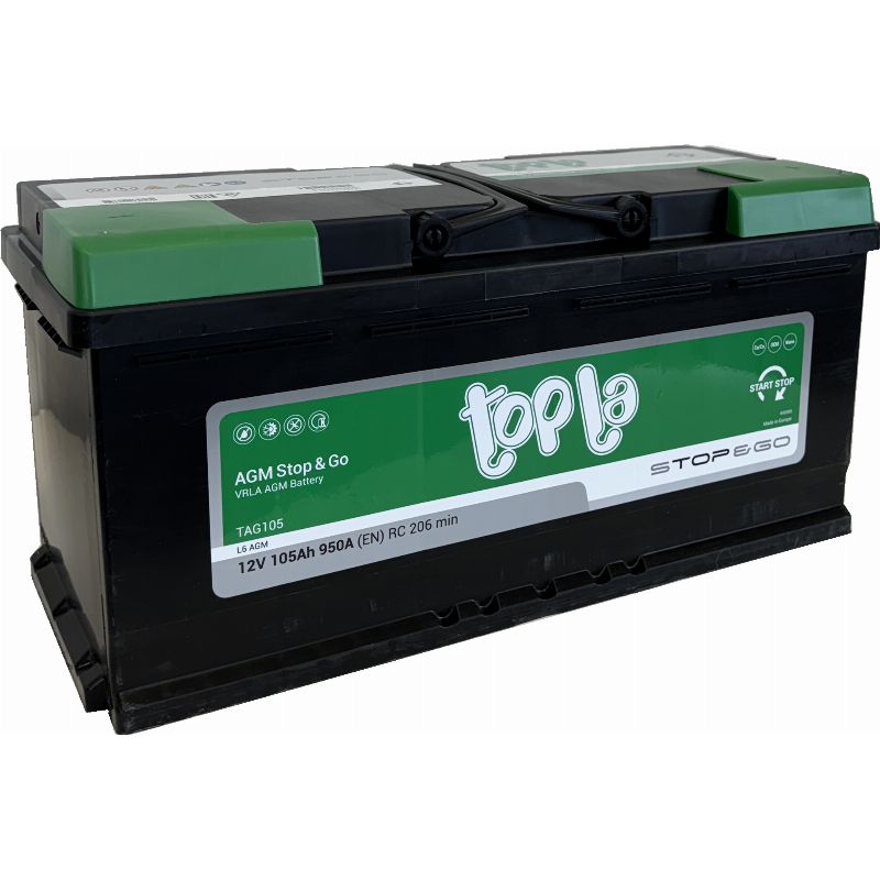 [TTAGM105R] BATTERY TOPLA  AGM STOP & GO