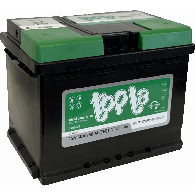 [TTAGM60R] BATTERY TOPLA  AGM STOP &amp; GO
