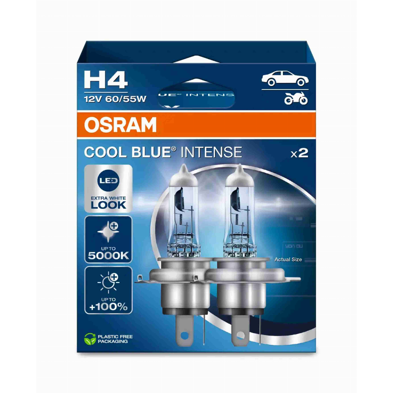 [OS-64193CBN-2HB] OSRAM LEMPUTĖS H4 60/55W 12V P43T COOL BLUE INTENSE