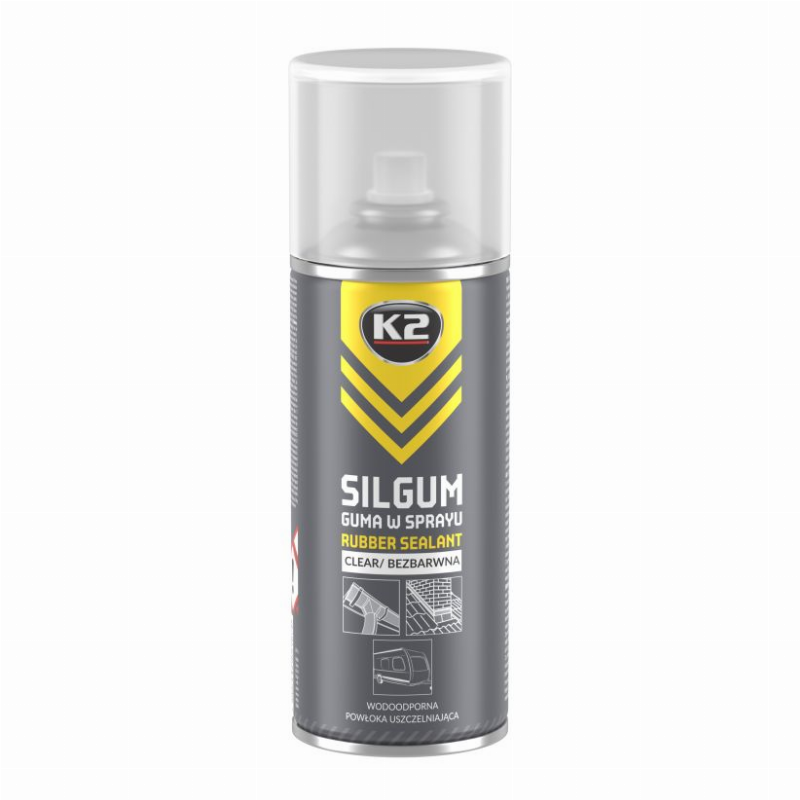 [10440CLR] ELASTINĖ PURŠKIAMA GUMINĖ DANGA  K2 SILGUM BESPALVĖ 400ML